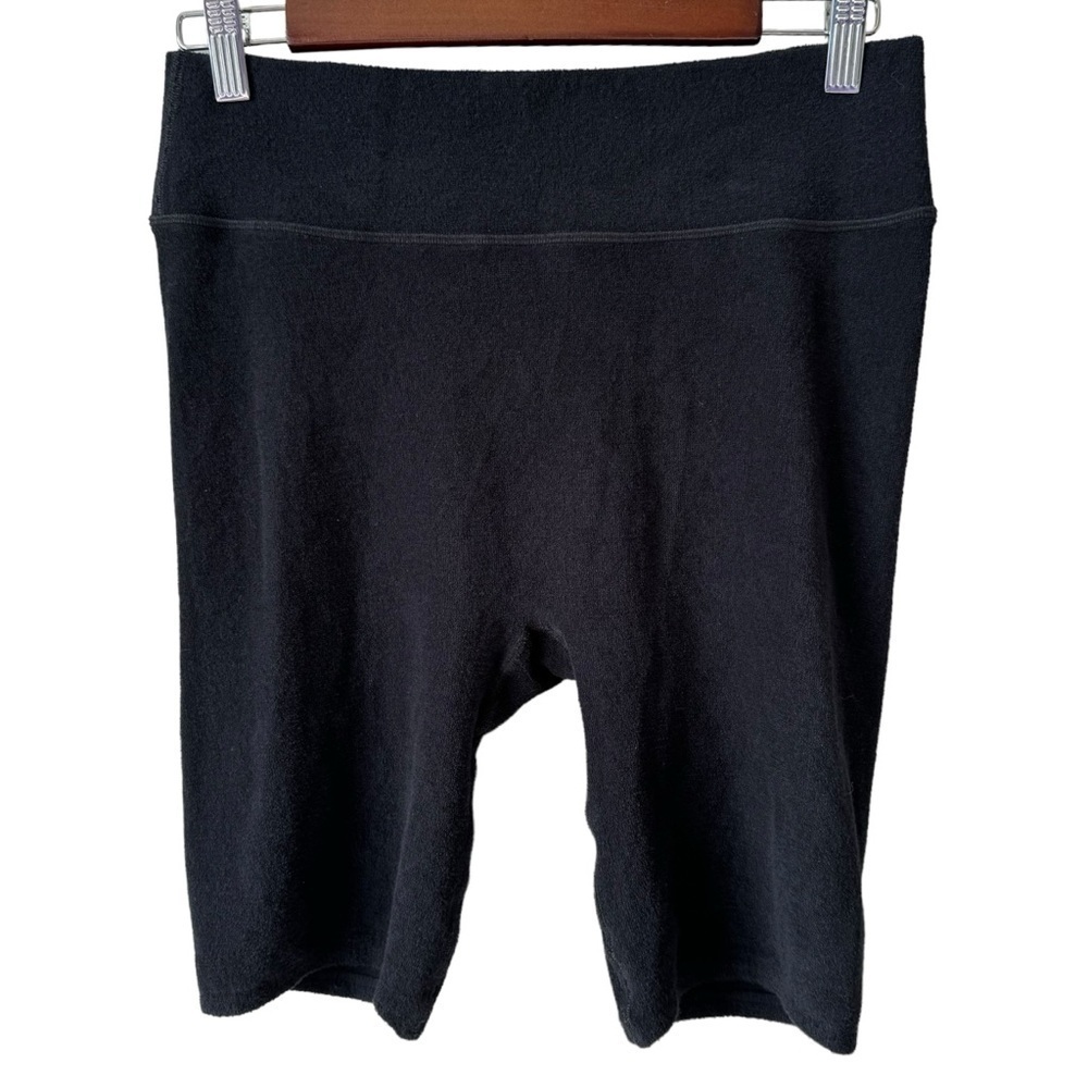 Good American High Rise Terry Biker Short Black Women's Size 1XL